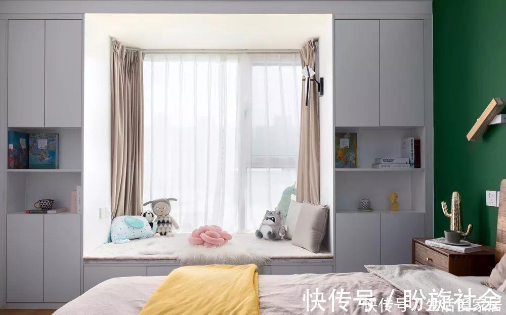 飘窗垫|飘窗的窗帘是靠墙好，还是靠窗好别让窗帘毁了你的浪漫飘窗