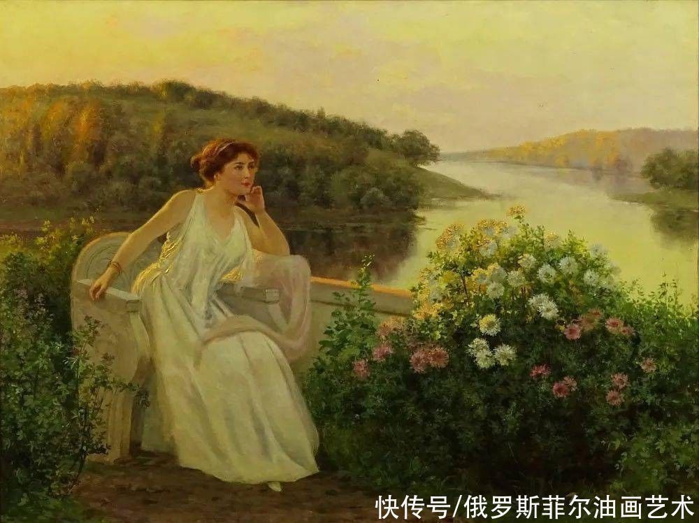 费加罗报@女子、花与光，好美的画面~比利时画家让·博杜因油画作品欣赏