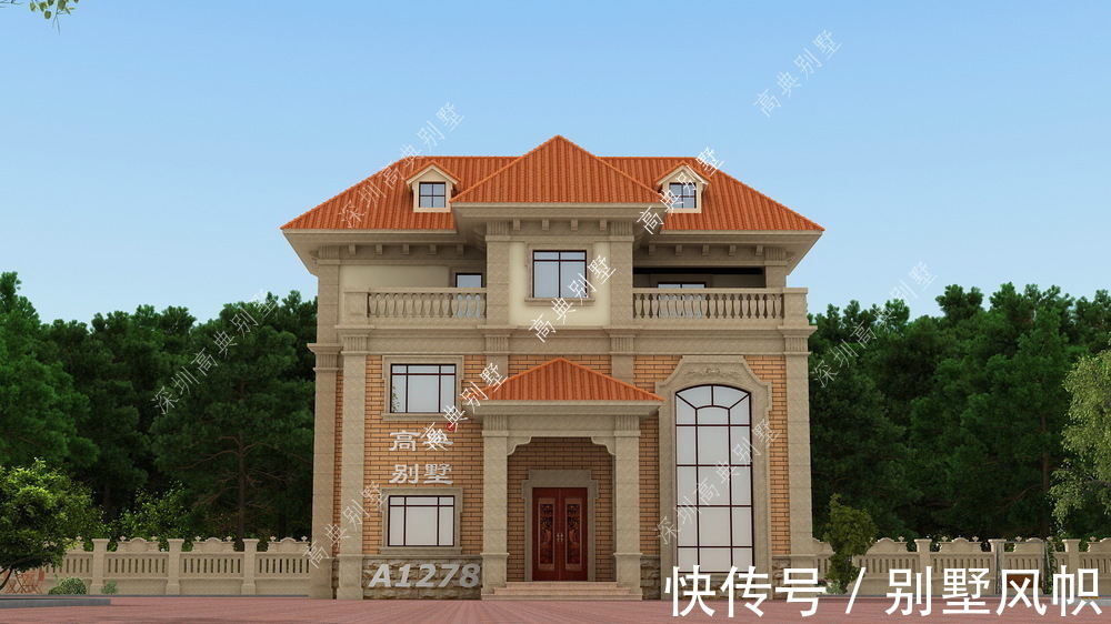 双阳台|双阳台欧式别墅,外观设计得很精致,户型美观大方。