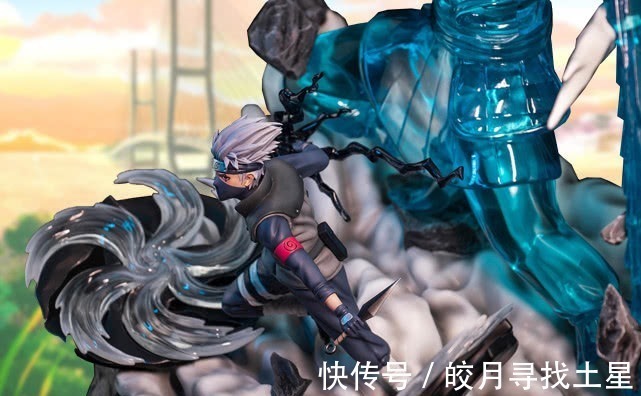 宇智波家族|卡卡西须佐能乎的手办,铠甲与千鸟酷炫,身边还有2个神威