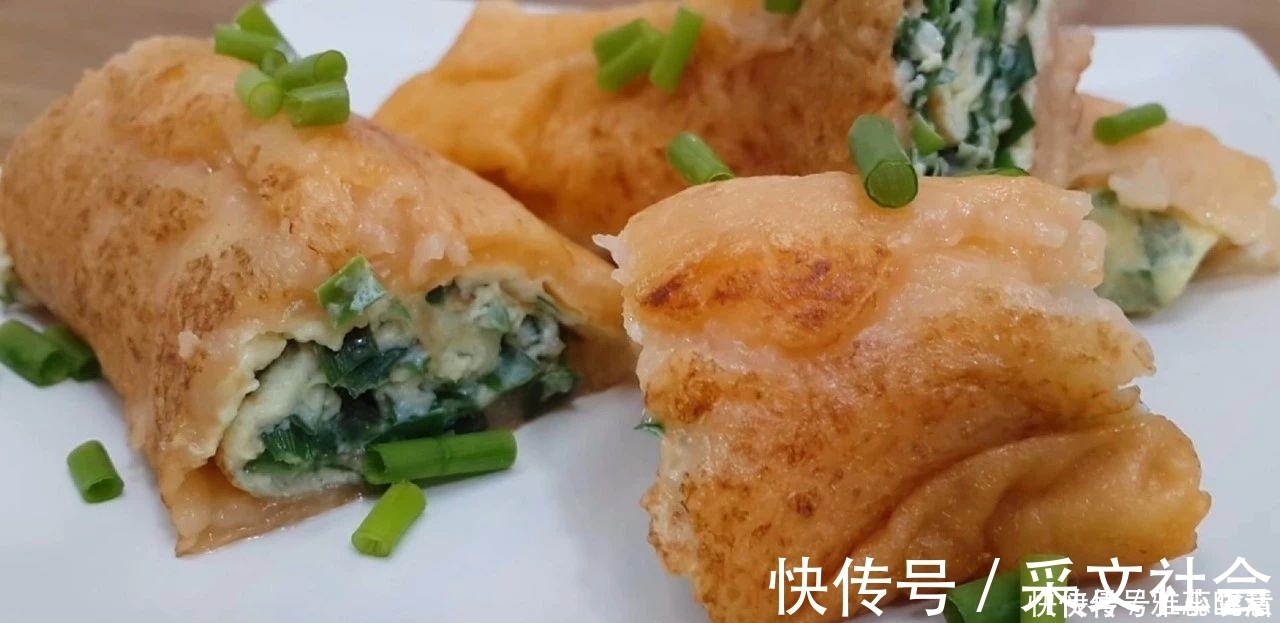 口水|早餐新吃法, 手不沾面, 做出来比鸡蛋饼营养又好吃, 边吃边流口水