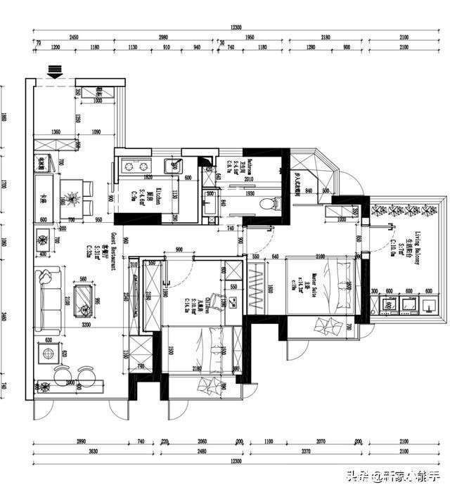 极简|看了他家才知道,全屋刮大白,没安装吊顶不做电视墙,极简又耐看
