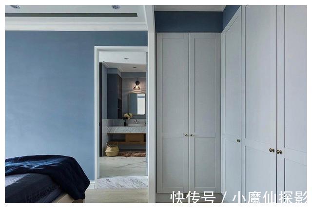 质感|她家的简约美式风格太漂亮了,巧用灰蓝色打造高级通透质感美宅!