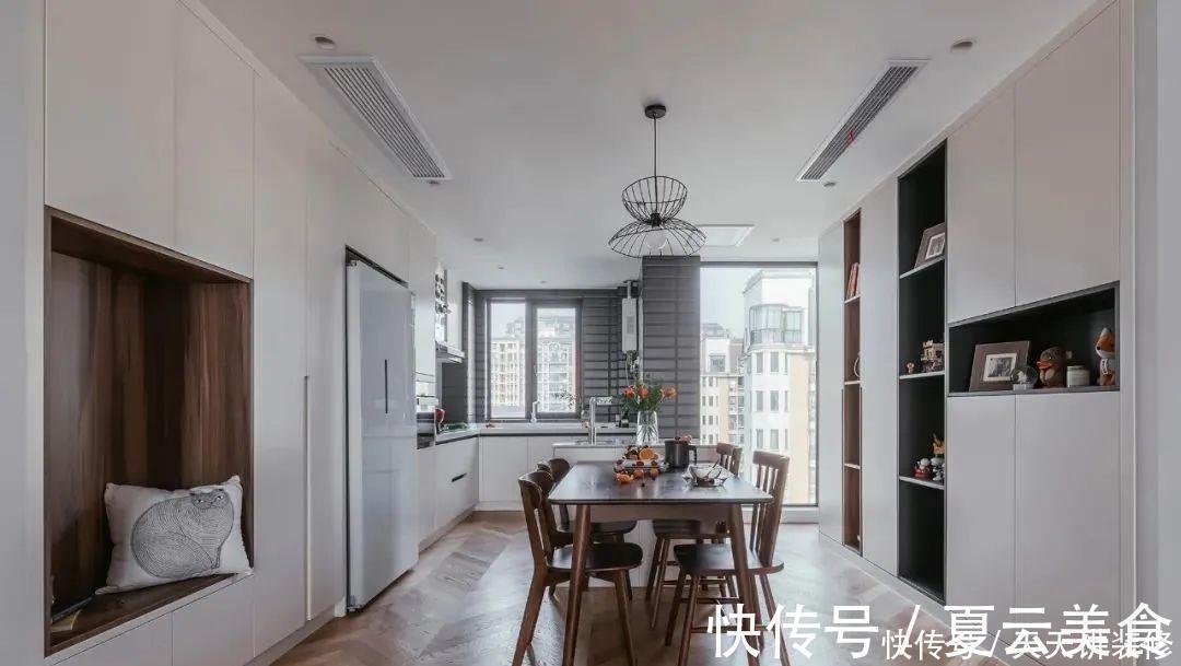 装修|109㎡现代风格装修,打造餐厨一体化的轻奢小家