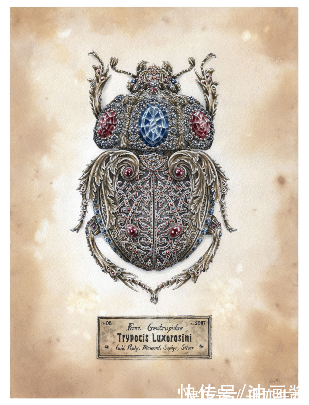 艺术家@90后画家用针管笔绘画，一幅画耗时数百小时，精致极了