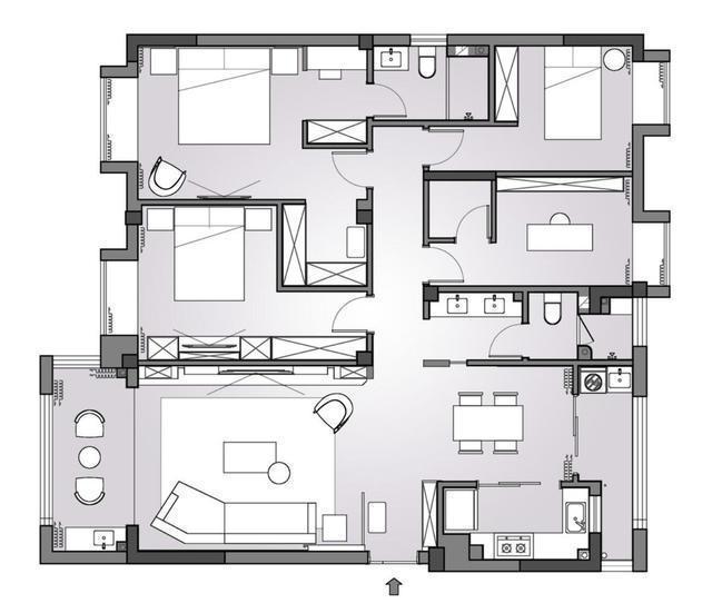 空间|她放弃“大横厅”优势,决定重组空间,完工后既实用又有档次