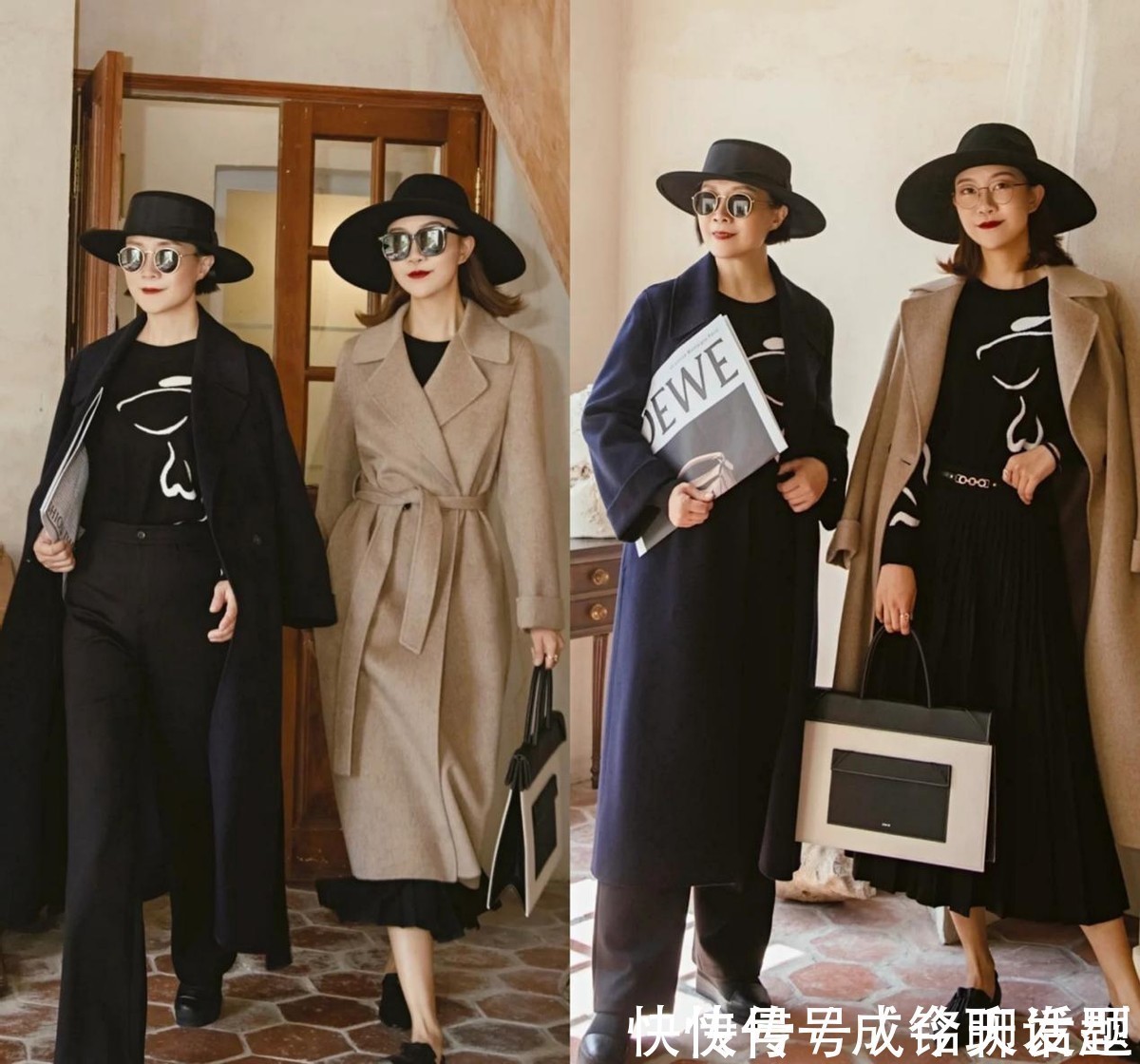 大衣 适合五六十岁女人的穿搭,叫“长大衣+小黑裤”,简约大气又时尚