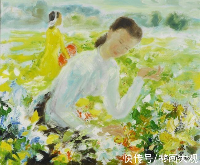 工笔画&越南画家黎谱写意油画和工笔画作品欣赏