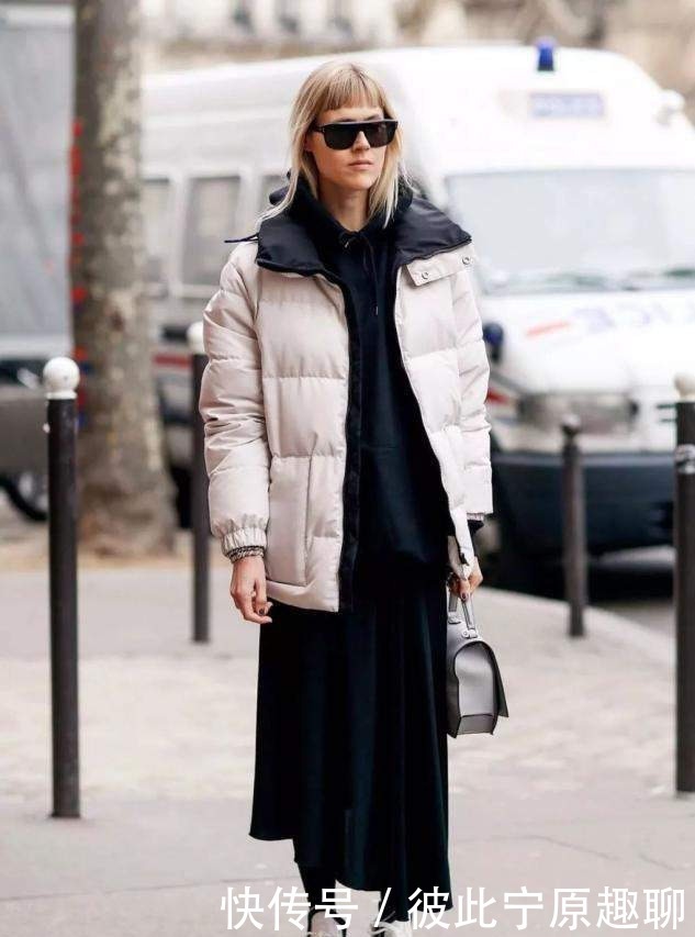 长度|最近火了一种穿法,叫“及臀羽绒服+裙子”,保暖显瘦,照穿准美