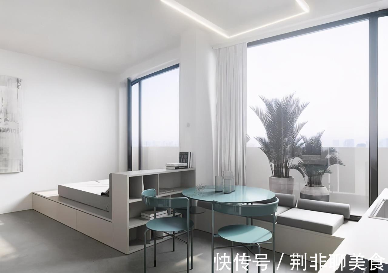 彩虹玻璃|女孩的29㎡小家:卧室带独立衣帽间,浴室塞下大浴缸,太唯美了!