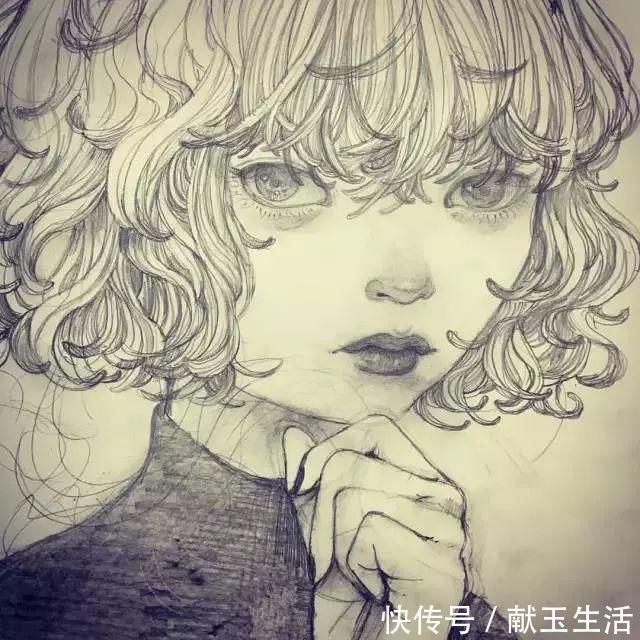 铅笔#她的铅笔插画,画出每个女孩的心声,美到让人陶醉~