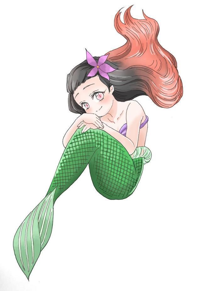 迪士尼公主|当鬼灭之刃碰上迪士尼公主,恋柱变身乐佩,祢豆子化身美人鱼