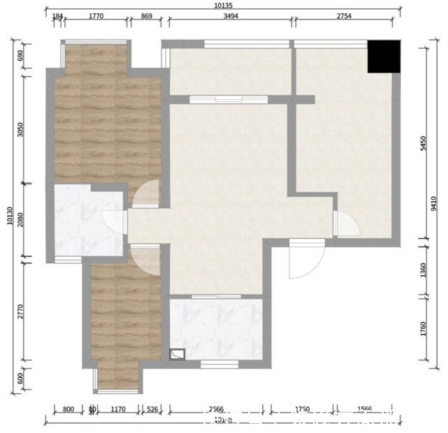 全身镜|81平玄关离地柜子取鞋便捷,转角墙有全身镜,每天都美美出门