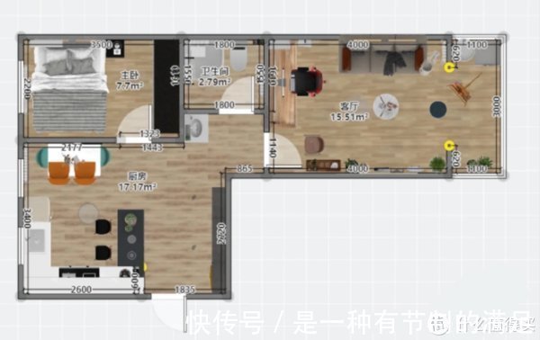 猪肝红|爆改43平小户型,不顾反对坚持主卧改客厅,完工后都说真香