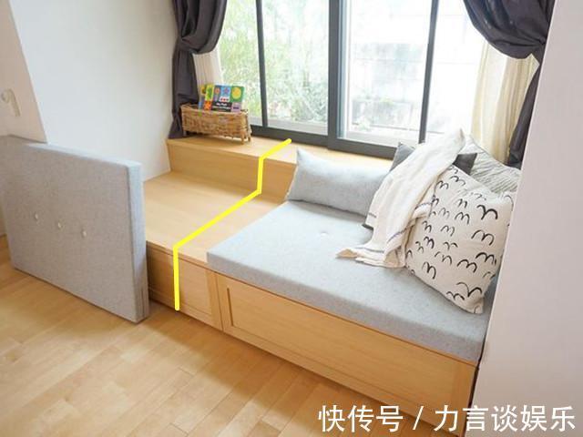 卡座|飘窗不用砸,直接打一圈柜子,凹下去30公分做个卡座,太聪明