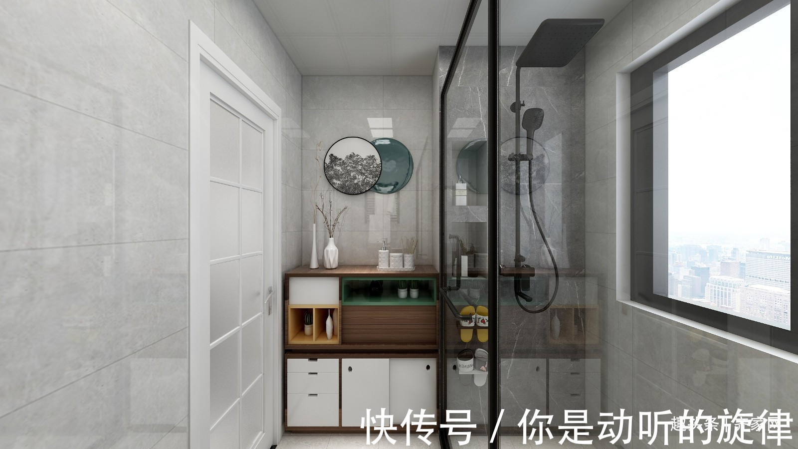 阳台|90平三房美式,阳台客厅打通增强明亮,轻奢衣帽间,储物又美妙