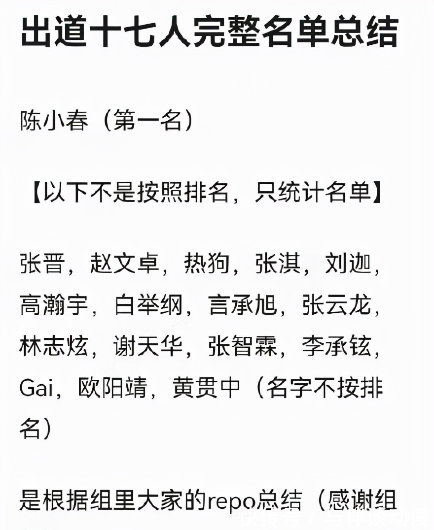 《披哥》17人出道名單曝光,3人意想不到,他的出局實屬遺憾