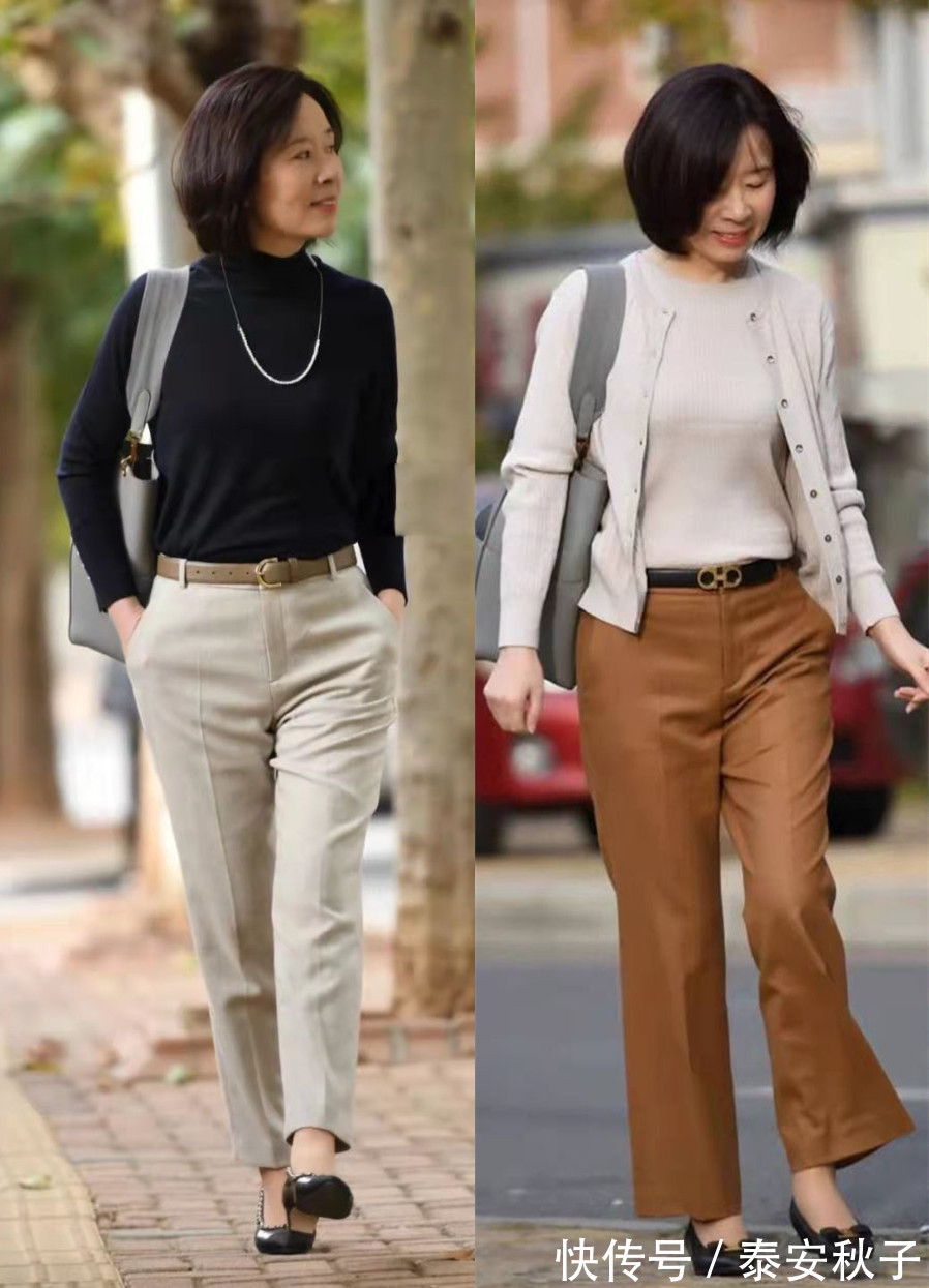 羊毛衫|当我50岁以后,初春一定要像她一样打扮自己:优雅、还显高级!