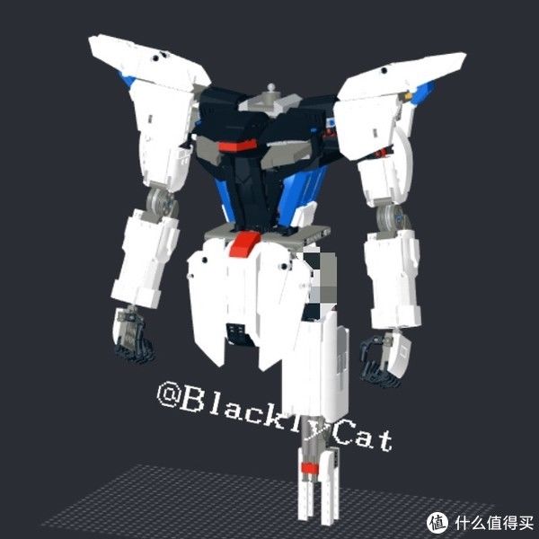 乐高零件|MOC 篇三十七：6000颗乐高零件制作的1/40自由高达 by BlacklyCat
