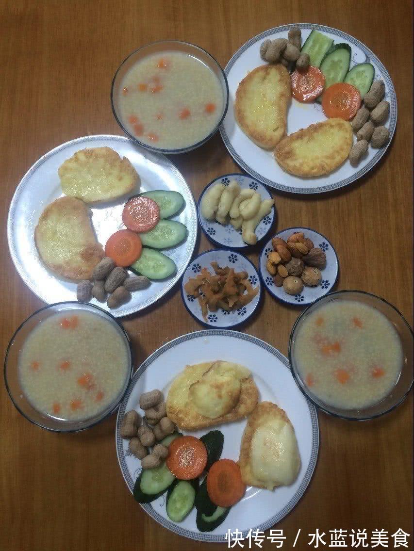 婆婆做的早餐每天不重样，粗粮蔬菜和鸡蛋，比别人的午餐还丰盛