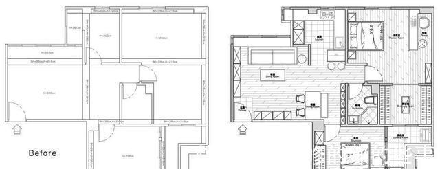 六角砖|65㎡老破小爆改三室+小书房,老破小完美逆袭