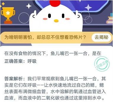 嘴巴|蚂蚁庄园鱼儿嘴巴一张一合是在呼吸还是喝水？