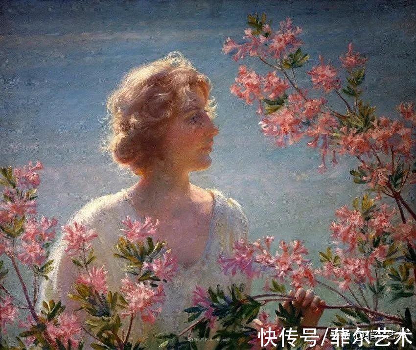 curran#美国画家画笔下的女人，犹如春天的茉莉花，清香、娇艳而不失典雅