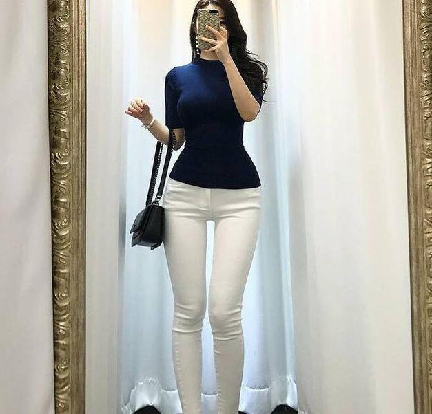 有型|紧致有型的牛仔裤美女,彰显青春气息,尽显“女神范”