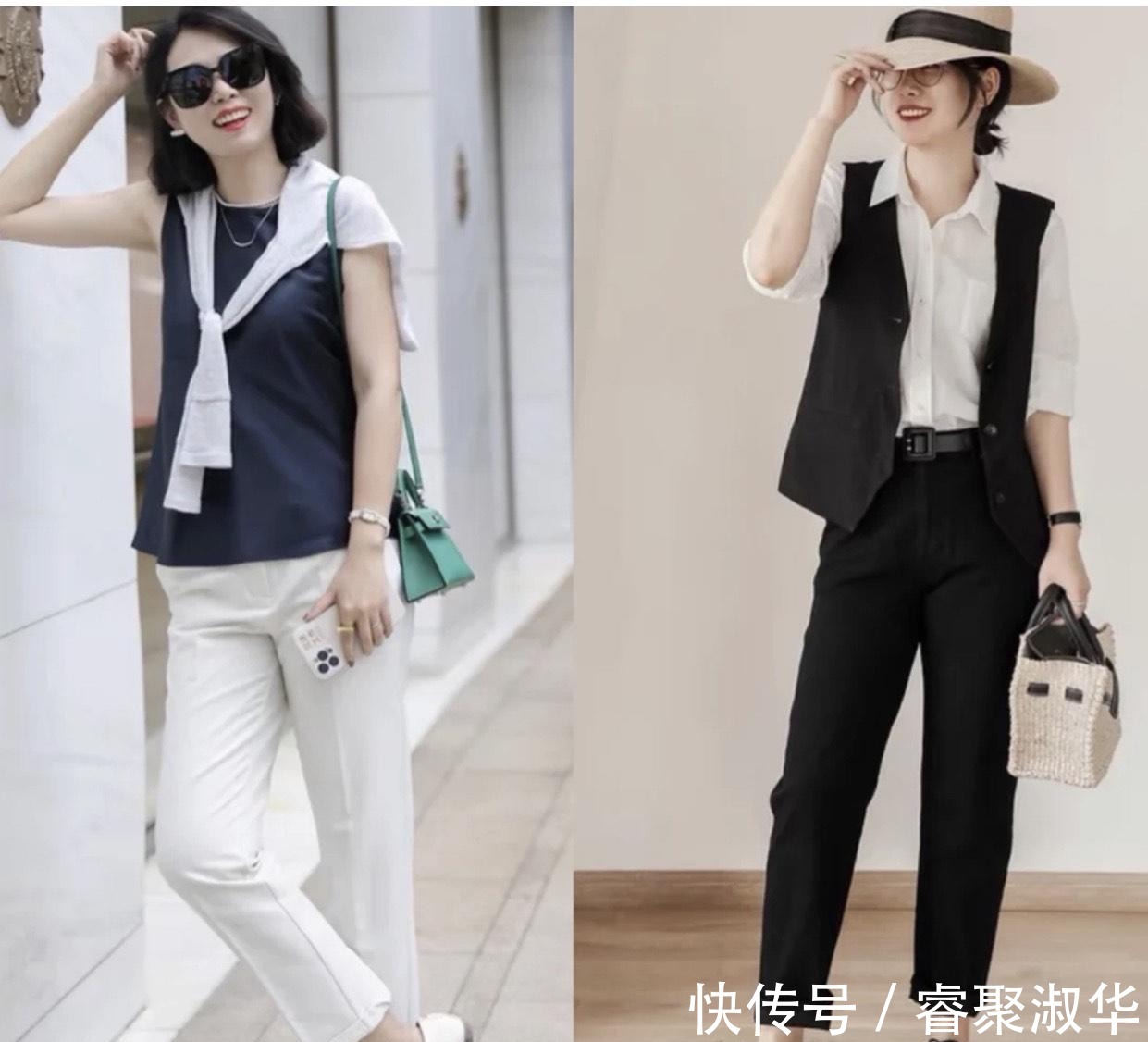 夏日|中年女性这样穿挺好看的,简约大方的夏日穿搭示范,温柔优雅