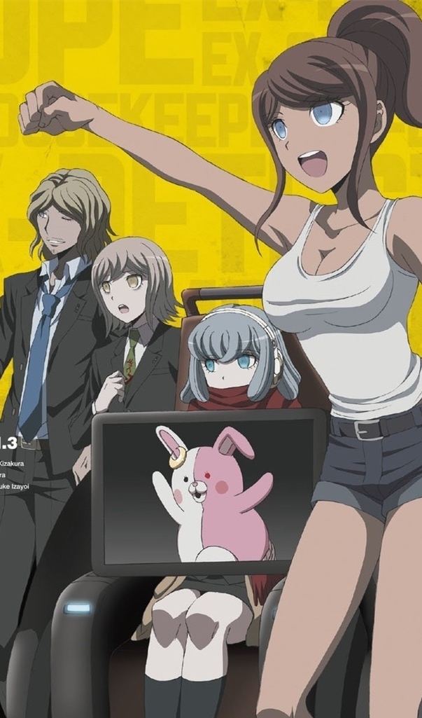 弹丸论破|《弹丸论破》月光原美彩,动漫全面屏壁纸,三代里最萌的女孩