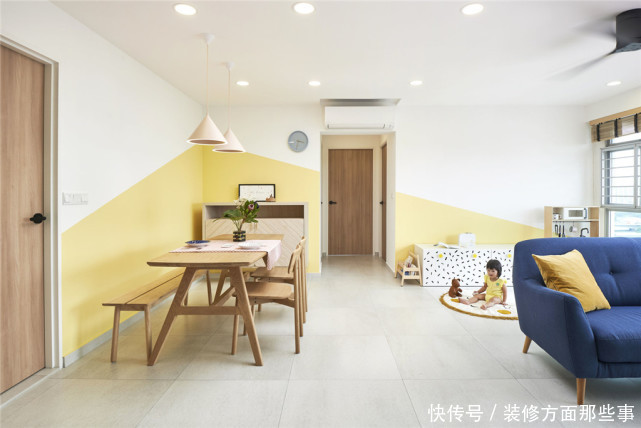 北欧风|96平米北欧三居室,玄关的换鞋凳还有一个小小的置物台,实用