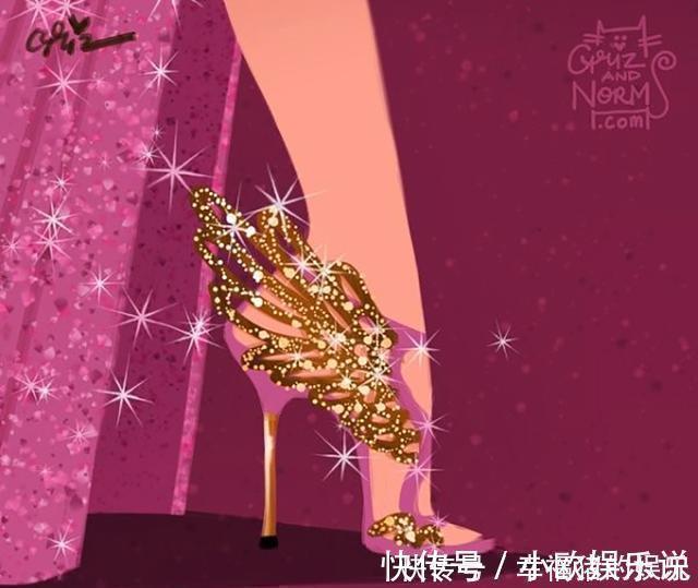 水晶鞋|画师自绘迪士尼公主的鞋子,水晶鞋不算最好看,艾莎公主才惊艳