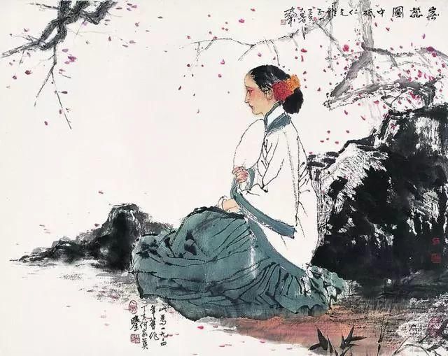 工笔画|国画:何家英画笔下的怜怜女儿态,不同寻常的美感!