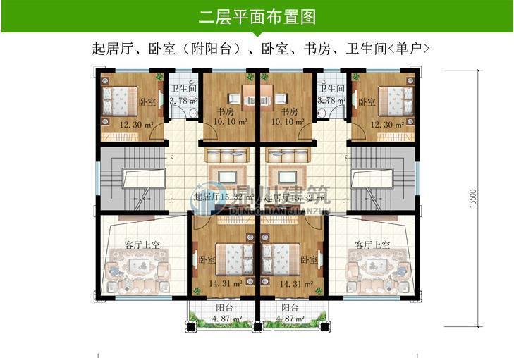 进深|5款农村双拼别墅，气派非凡，两兄弟建在农村低调而舒适