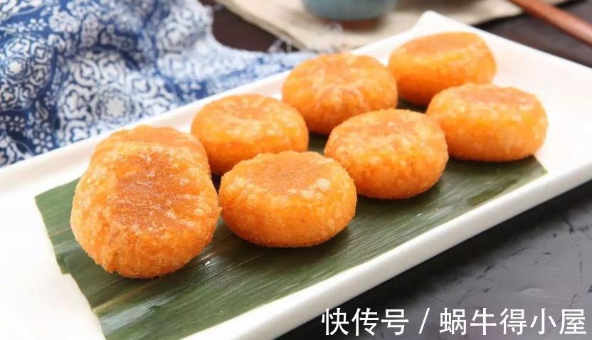南瓜饼|做南瓜饼,巧用一招,出锅后外酥里糯不粘牙,比只放糯米粉好吃