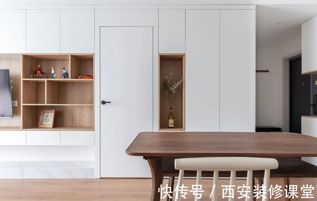 餐厅|90㎡两室简约,超级收纳不过时