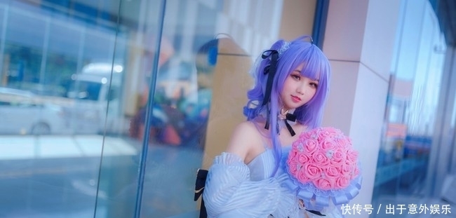 COS|碧蓝航线COS：独角兽 白丝婚纱 太美了