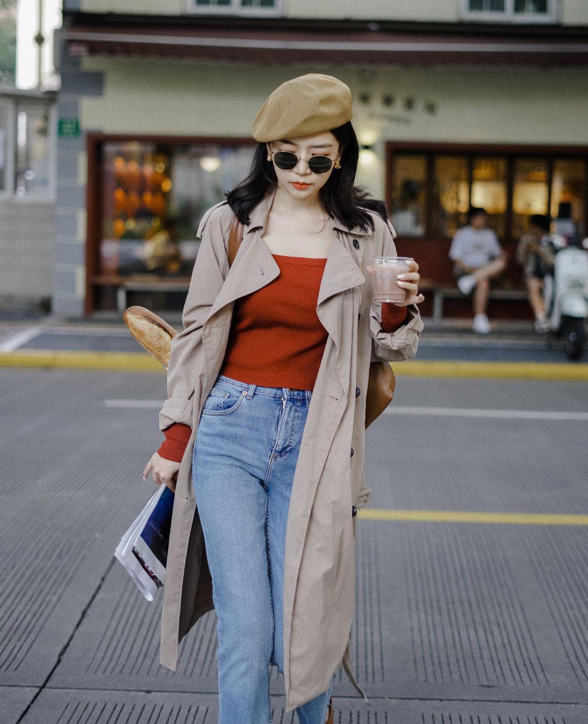 集美 今年穿风衣别买卡其色了!三木带火了“米色风衣”,高级优雅真美