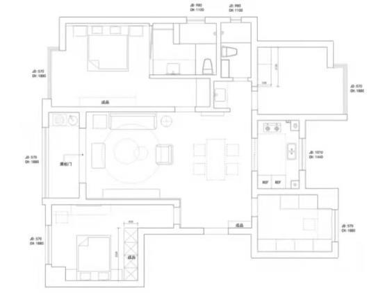 住宅|115㎡美式轻奢住宅，沉稳华丽大气，还有这么大的衣帽间！