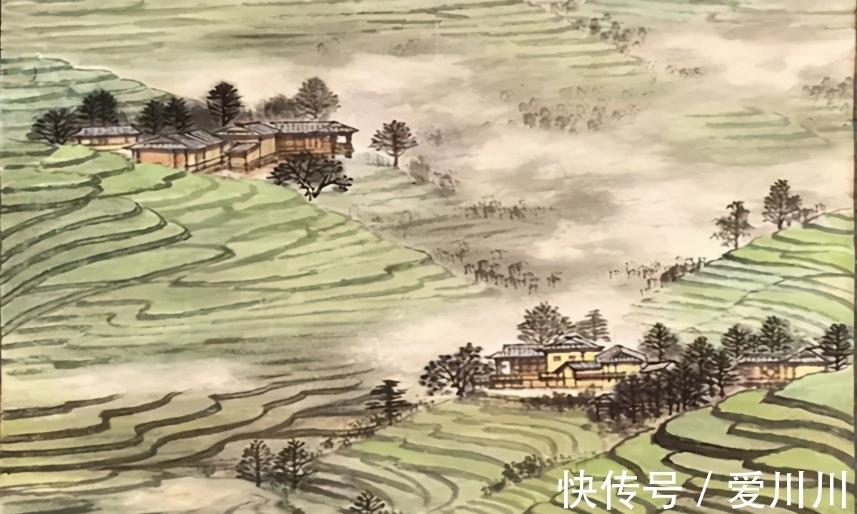 美景色!“风动叶声山犬吠,几家松火隔秋云”,诗人夜宿山店,赏人间烟火