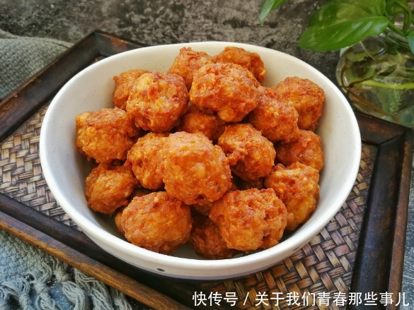  可口|炸肉丸子，用面粉还是淀粉？都没用对，换成它，酥软可口，不油腻