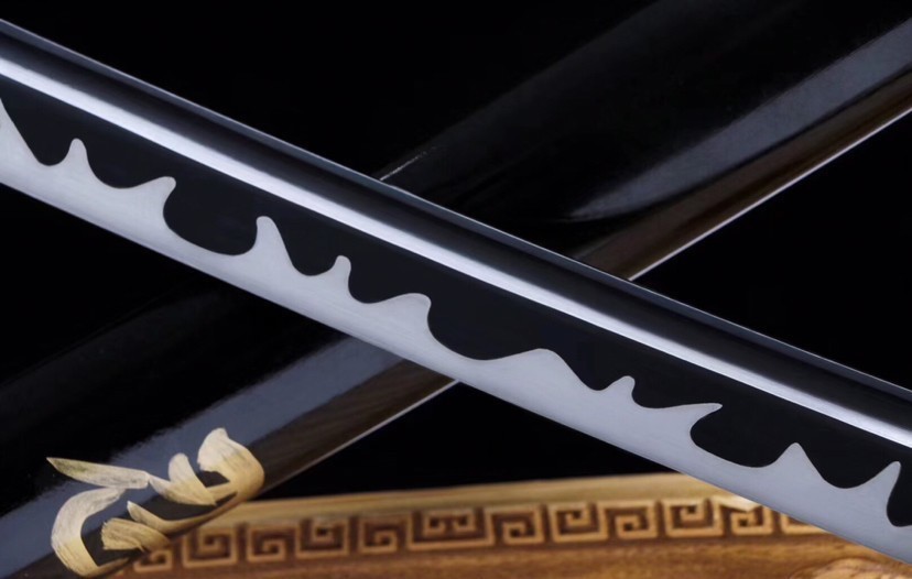 武士刀|烤黑推磨武士刀-忍者，弹簧钢手工锻造烤黑工艺