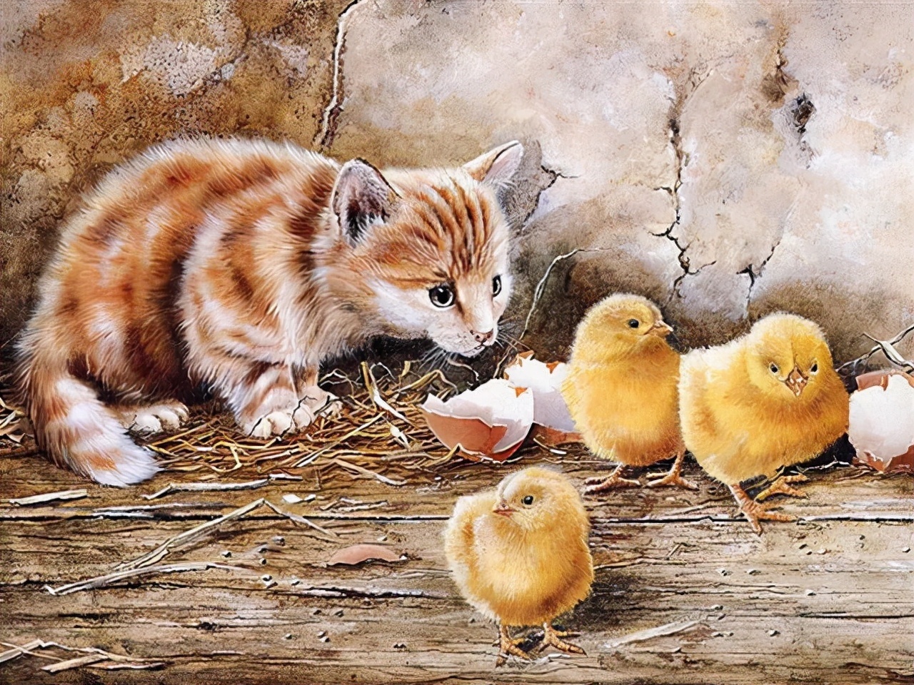 LUCIE@艺术家 LUCIE BILODEAU 画笔下的猫咪系列油画精致的实在太可爱了