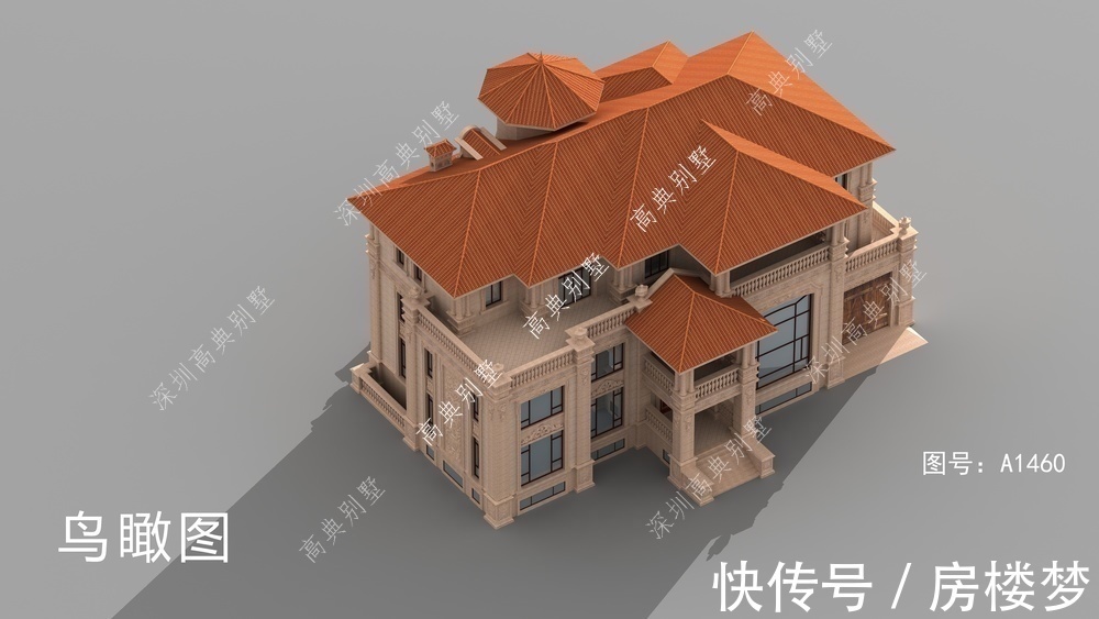 诗意|三层欧式别墅,颜色温馨,在农村建绝对是美丽的风景线。
