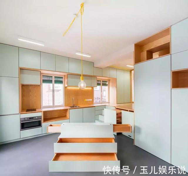 储物空间|国外35㎡公寓,设计师脑洞大开,还是头一次见,储物空间真是一绝