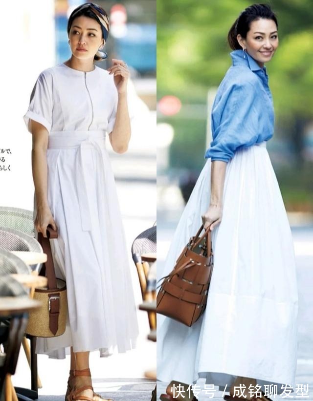 裙装|中年女人的优雅穿搭,日本模特的精致搭配,时髦减龄又有高级感