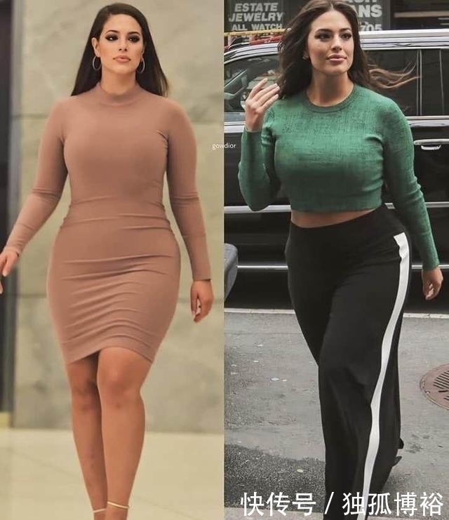 超模|180斤大码超模现身腰线却纤细,给微胖女生打造出了穿衣模板