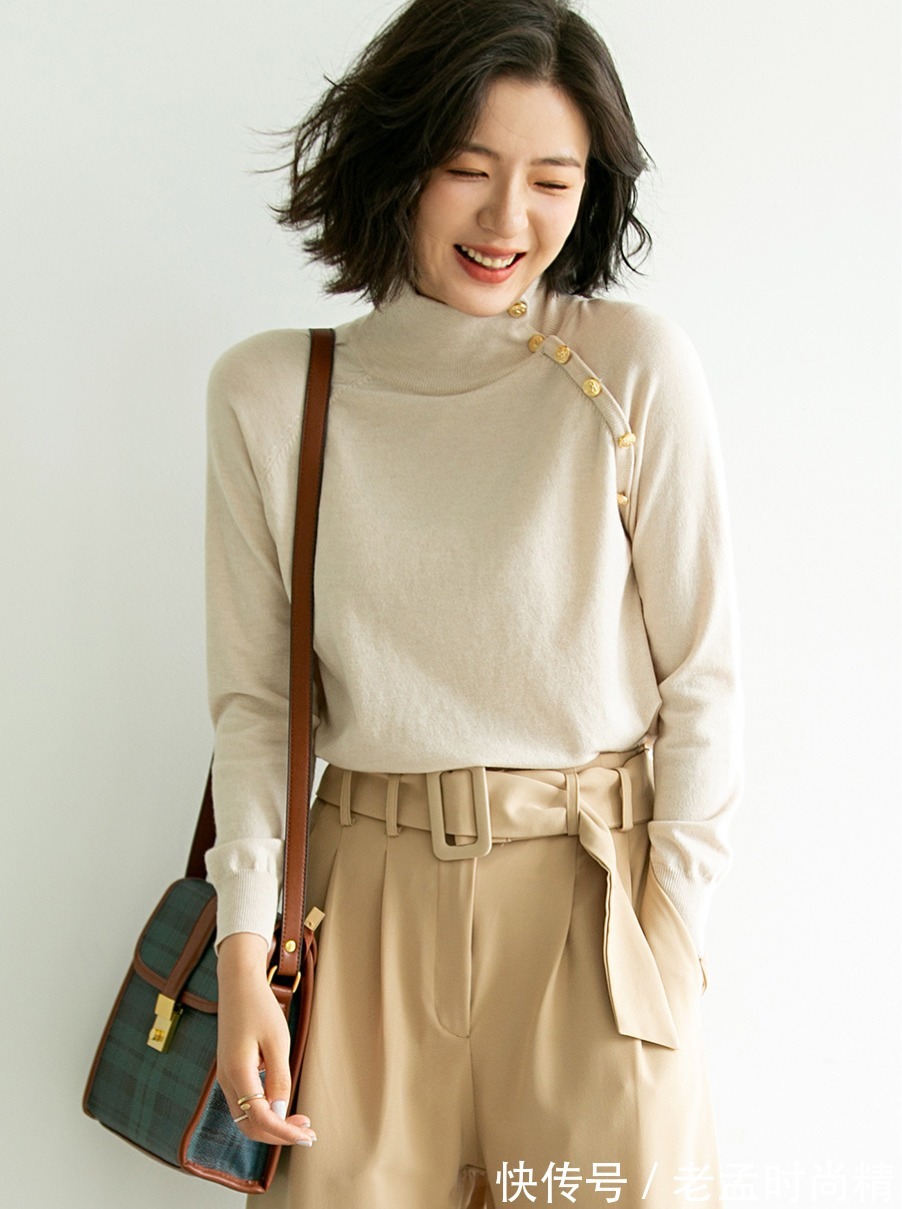 螺纹|简约的态度,知性的魅力,一款非常有女人味的针织衫