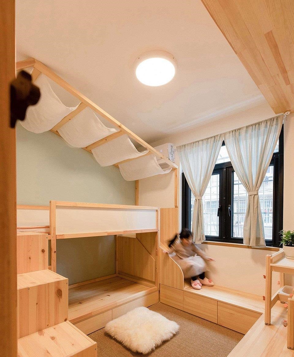 主卧门|45㎡小户型学区房,爆改后“小中见大”,整个家被一眼望穿