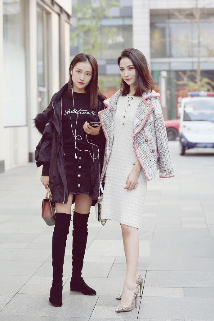 小姐姐穿一身名牌,气质出众,一般人养不起!